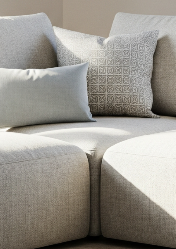 Spacious living room panorama